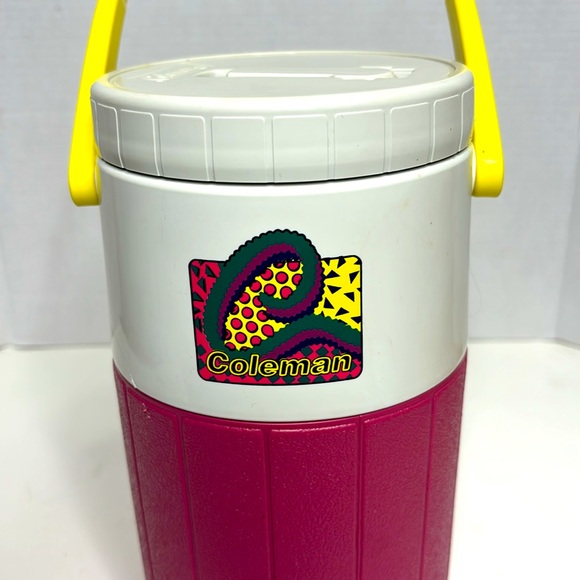 Coleman | 90’s Pink Retro Design Water Mug | Travel Carry Bottle | Handled Cup - Picture 2 of 11